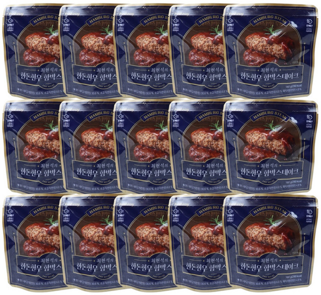 프레시지 최현석 한돈한우 함박스테이크, 180g, 15개