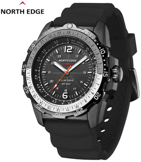 NORTH EDGE EVOQUE 2패셔너블한 비즈니스 방수 스포츠 태양광 발광 석영 남성 시계