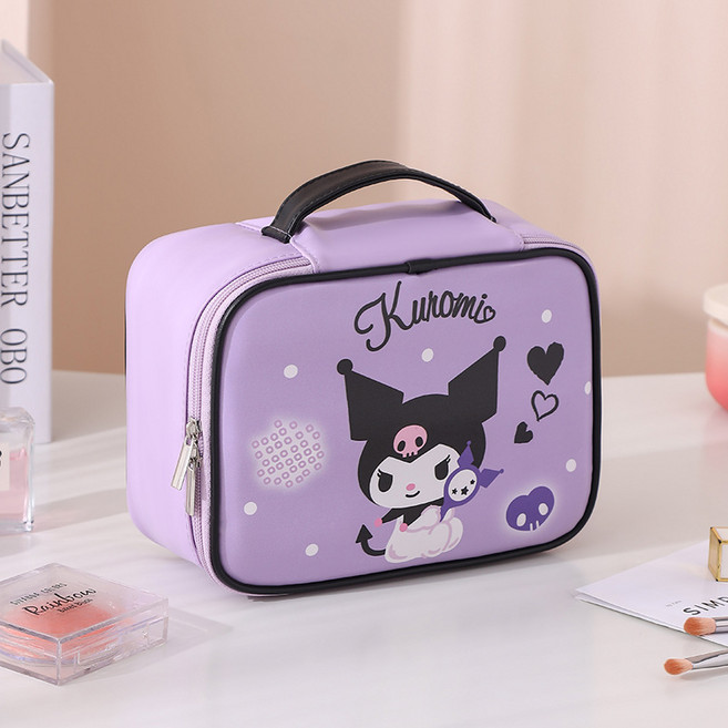 문팔레트기획 산리오 대용량 여행용 다용도 화장품 가방, 1개, 쿠로미