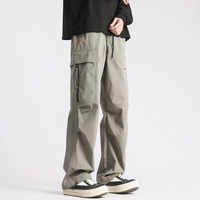 남성 여름 카고 팬츠 루즈핏 캐주얼 스트레이트 팬츠