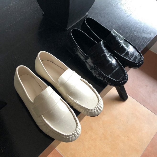 링클 셔링로퍼 둥근코 주름로퍼 발편한단화