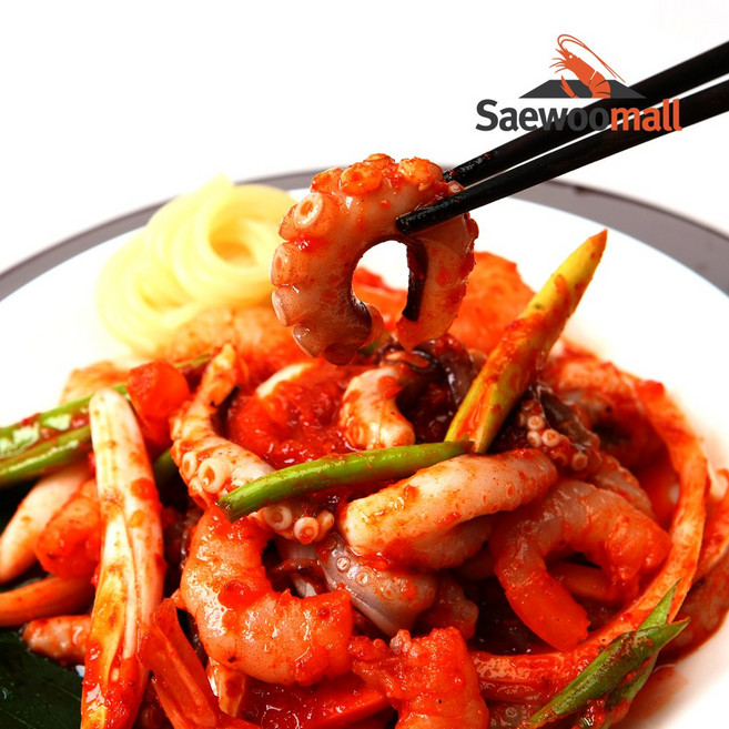 새우몰 매콤 낙지볶음세트 640g (절단낙지500g + 볶음양념 140g), 1개, 500g