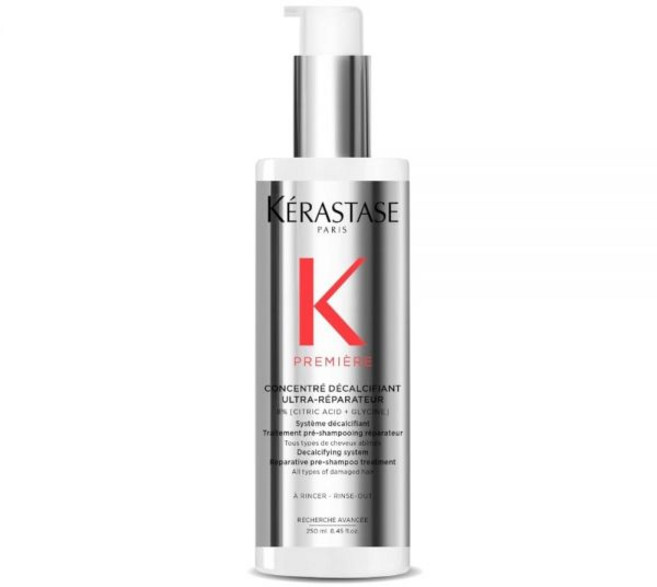 KERASTASE 케라스테스 프리미어 프리샴푸 헤어 리페어 트리트먼트 강력한 결합 복구 및 강화 손상 모든 손상된 모발용 anti-frizz 매끄럽게 하는 효과 구연산으로 디칼