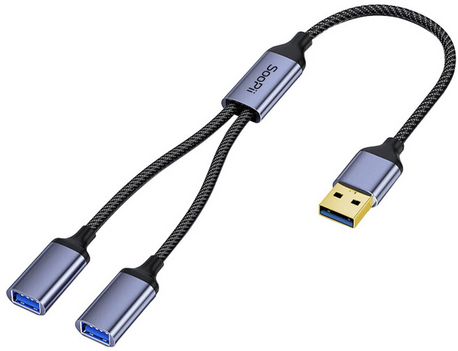 USB A타입 Y자형 연장 케이블 GD14, 0.5m, 1개