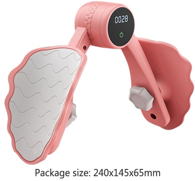 복근기구 AB슬라이드 여성용 지능형 LCD 골반 바닥 근육 트레이너 엉덩이 훈련 슬림 다리 레그 클립 홈 피트니스 장비, [01] Pink  A, 1개