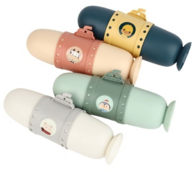 카이로스 컨퍼니 칫솔케이스 잠수함모양 여행 캠핑 보관 치솔 통 치약, 칫솔케이스그린CM001233, 1개