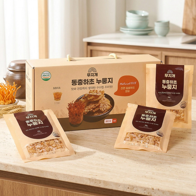 해밀쇼핑 동충하초 누룽지 국내산 건강한 영양식, 60g, 18개