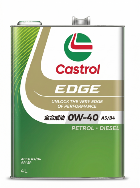 嘉實多 0W40 鈦分子 EDGE 機油 4公升 A3/B4 規格 全合成汽油柴油引擎專用, 1個, 僅限汽油