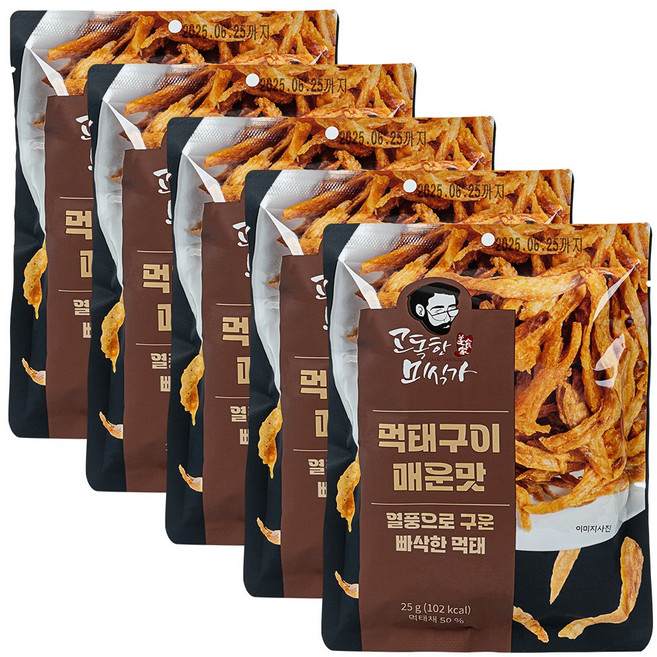 고독한미식가 빠삭먹태구이 25g 매콤한맛, 5개