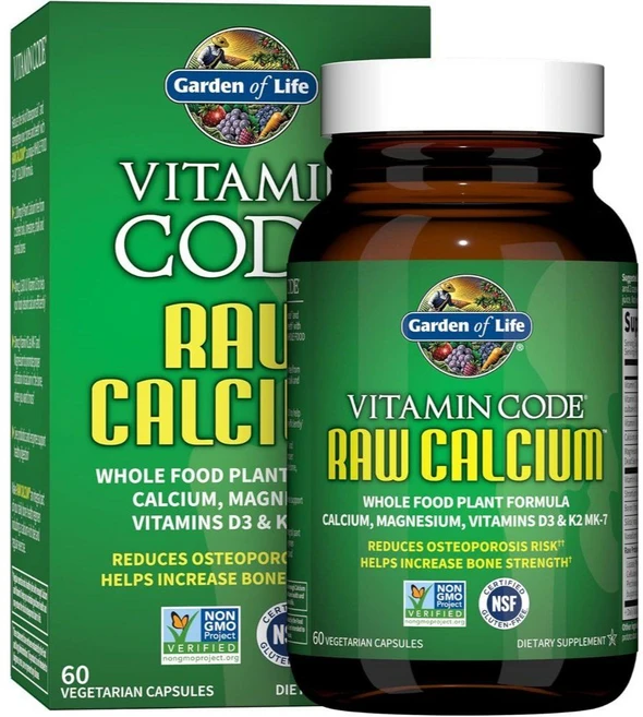 가든오브라이프 칼슘 비타민 코드 로우 Vitamin Code raw calcium 60캡슐, 1개 - 쿠팡