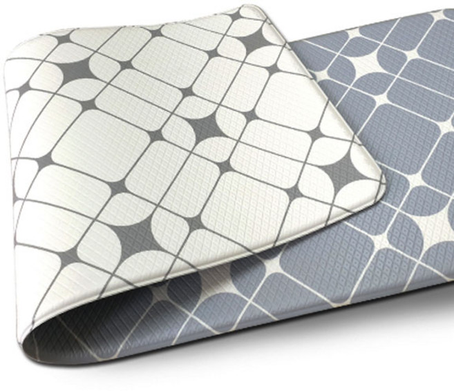 양면 pvc 국산 주방 다용도 매트 세트 중형 대형 특대형 초특대형 싱크대 발매트 욕실 현관 부엌 키친 125 150 롱 180 북유럽 형 방수 화장실 러그 바닥 쿠션 원빈산업, 디자인선택 : 02.화이트샤인+그레이샤인, 1개