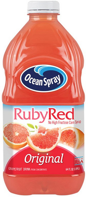 오션스프레이 루비 레드 자몽 주스 드링크, 1.89L, 8개