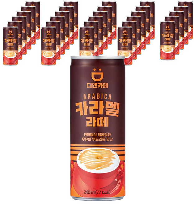 디앤카페 카라멜 라떼, 240ml, 30개