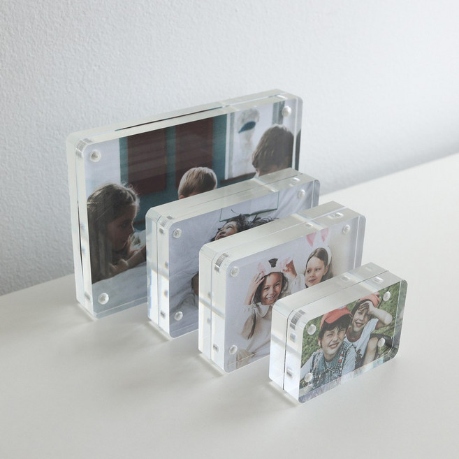 케이트가든 아크릴 납골당 미니 액자 2P 추모액자 포카액자, 1세트, 투명