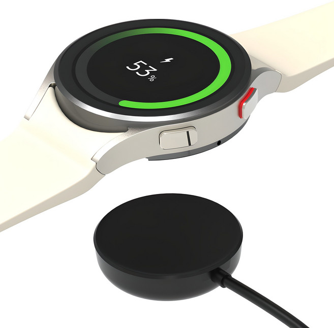 로랜텍 흑돌 갤럭시워치 호환 무선 충전케이블, 갤럭시워치 충전기 단일, 1개, 1.2m, 갤럭시워치 충전기 단일