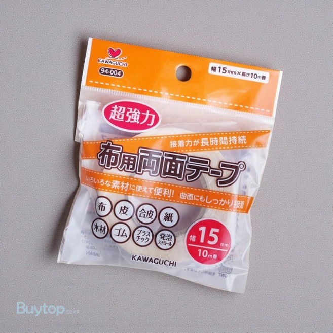 일본 가와구찌 15mm 초강력 점착 리폼 다용도 양면 수선테이프, 1개