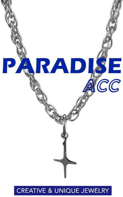 PARADISE 麻花十字項鍊 個性嘻哈 百搭 醫療鋼316L