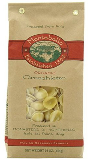몬테벨로 유기농 오레키에테 16온스 5개입 Montebello Organic Orecchiette 16 Ounce 5 Count, 16온스(5팩), 1개, 454g