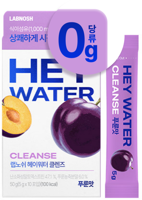 랩노쉬 헤이워터 클렌즈 푸룬맛, 1박스, 50g