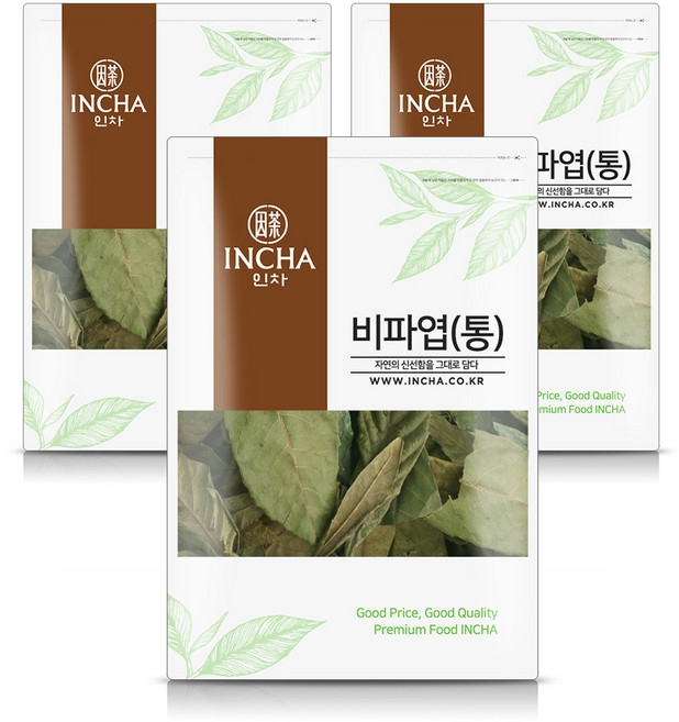 인차 국산 비파잎 비파나무잎 200g, 3개