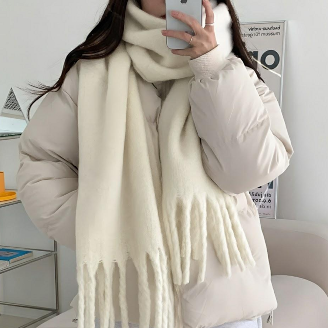 블루씨티 폭닥 캔디 무지 도톰 빅 목도리 머플러