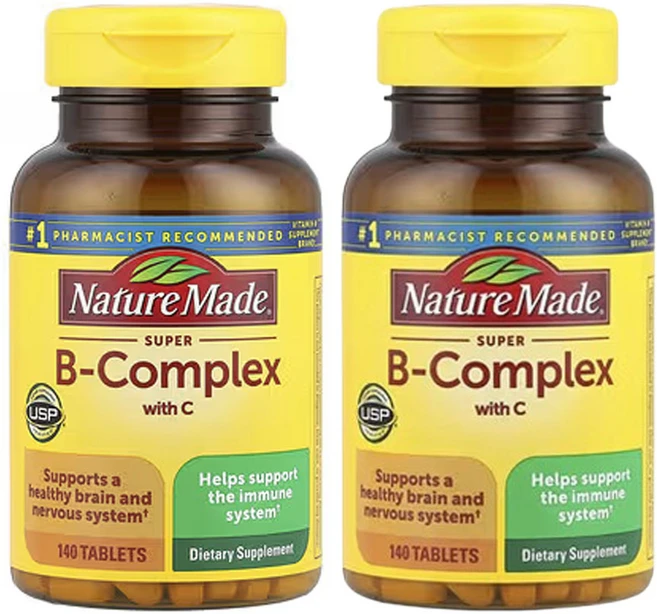 네이쳐메이드 비타민C 함유 슈퍼 B-복합체, 2개, 140정 - 쿠팡