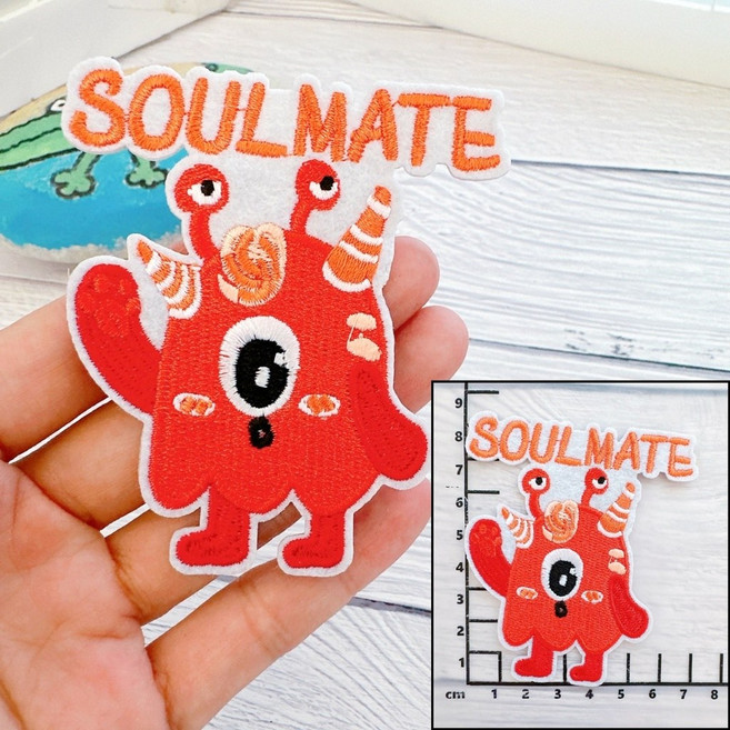 皮卡布 可愛布貼 徽章 燙布貼 布貼 布章 刺繡布貼 魔鬼氈布章 Patch, 1個, 8號,瀏海貼