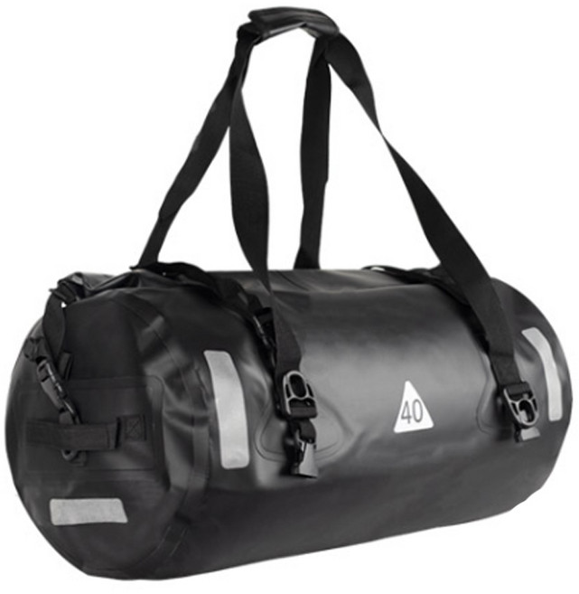락모터스 대용량 방수 가방 드라이백 비치백 물놀이 수영 헬스 캠핑 더플백, 40L, 1개, 블랙