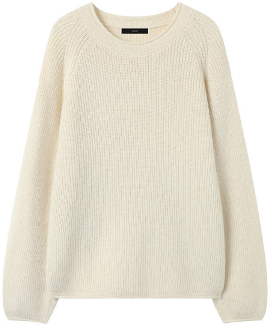 르샵 데일리 무지 라운드 오버핏 긴팔 니트 DP4KT012A 여성 라운드넥 데일리가디건 캐주얼 긴팔티 봄 가을 겨울 여자 긴팔 긴팔니트 LeShop 니트티