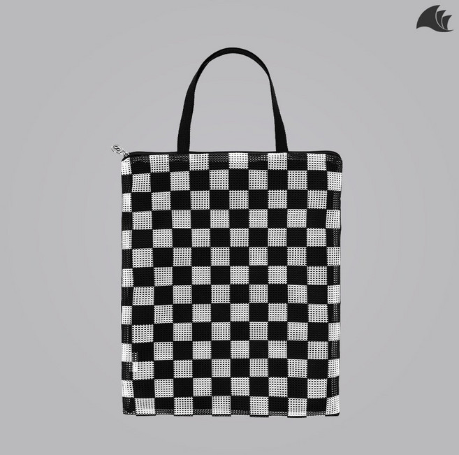 스윗스윔 풀 프린팅 메쉬 백, 체크블럭