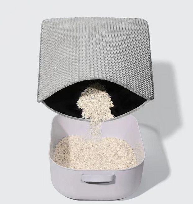 고양이 사막화 방지 벌집 모래매트, 블랙, 1개