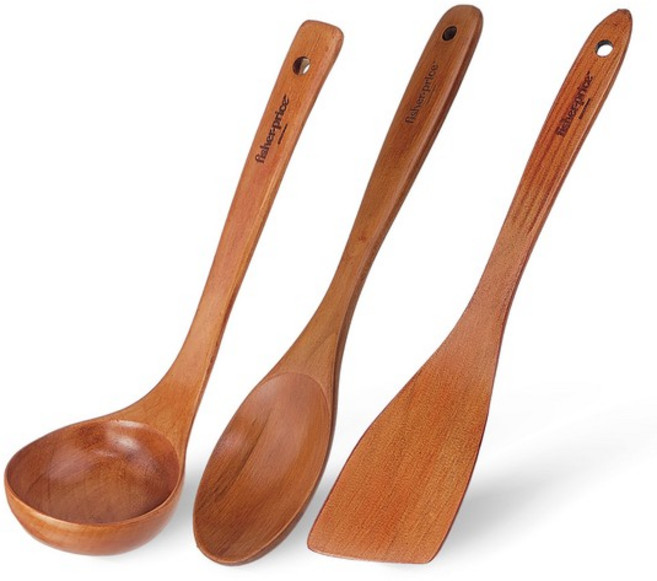피셔프라이스 우드 조리도구 키친툴 3종세트 볶음주걱 대 삼각뒤지개 국자 대, 01. 볶음주걱(대)+삼각뒤지개+국자(대), 1개