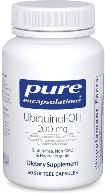 퓨어인캡슐레이션 유비퀴놀 QH 200mg 코엔자임Q10 소프트젤 Pure Encapsulations Ubiquinol, Pure Encapsulations Ubiquinol-, 1개, 60정 - 쿠팡