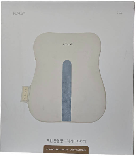 카프 무선 온열 등 허리 마사지기, 아이보리, KF-WM08