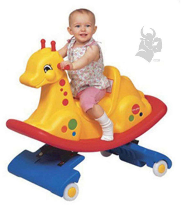 횽이네만물상 쿠쿠토이즈 2기능 스프링기린 흔들말