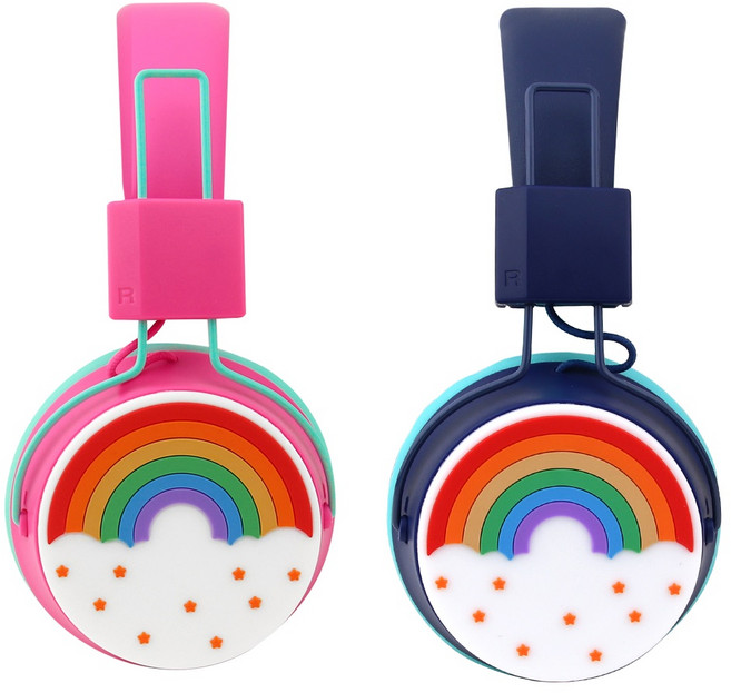 어린이 무선헤드셋 청력보호 블루투스 마이크내장 아동 유아 키즈 초등학생 헤드폰, 헤이 키즈 청력보호 블루투스 헤드셋(블루)