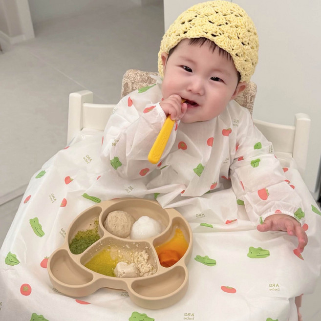 아그베베 일회용 자기주도 턱받이, 1개, 10매, 긴팔형