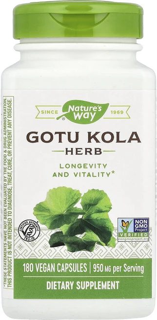 Nature's Way 고투콜라 허브 475mg 베지 캡슐 180정, NaturesWay고투콜라허브475mg베지캡슐180정, 1개 - 쿠팡