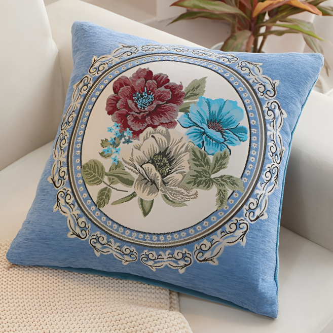 서플라이랩 뉴앤틱 고급 클래식 쇼파쿠션 국산솜 포함, 옵션6. 스카이블루