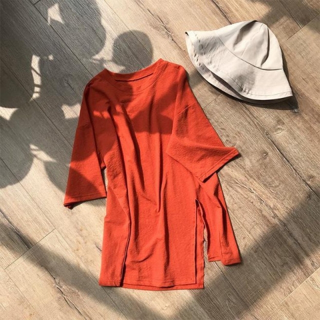 해피유통 여성 반팔 박시 빅 사이즈 하프 섹시 티셔츠 jhy