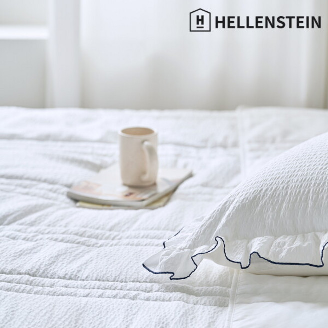 [헬렌스타인] [26SS][얼리썸머] 로엘 시어서커 차렵이불 세트 S/S (차렵이불+베개커버), 색상:세이지 그린