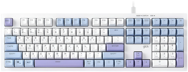 지클릭커 오피스프로 사일런스 M RGB 무소음 방수 유선 키보드, SKY CITY CR1, OPK50, 제조사축