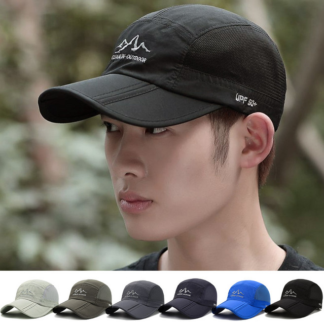 데일리비 휴대하기 쉽게 3단으로 접히는 남녀공용 아웃도어 투풍 메쉬 여름 캡모자 골프 등산 낚시 야구 모자