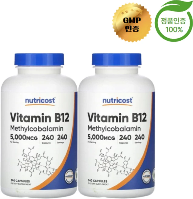 뉴트리코스트 2개X 비타민B12 5000mcg 240정, 2개 - 쿠팡