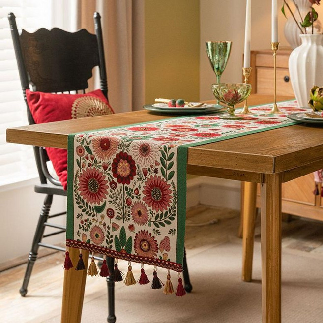 크리스마스 장식 테이블러너 식탁보 홈파티 인테리어 테이블보