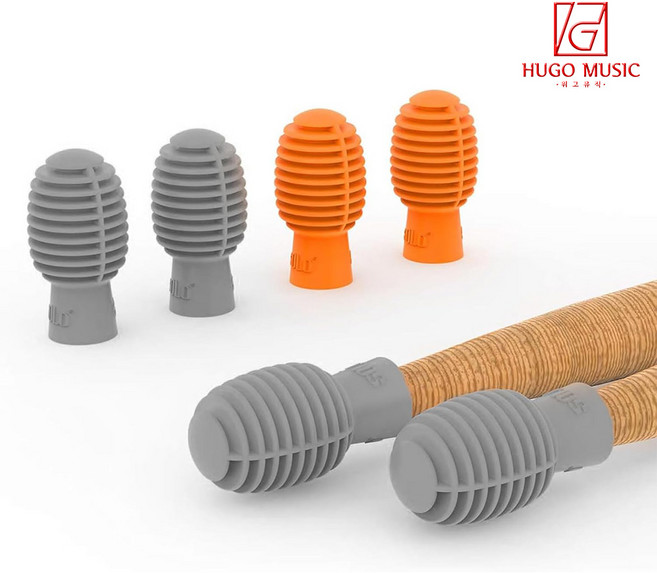 위고뮤직 SD-20 드럼 스틱 헤드 약음기 스틱커버 연습 음소거 댐퍼, 그레이(4개세트)