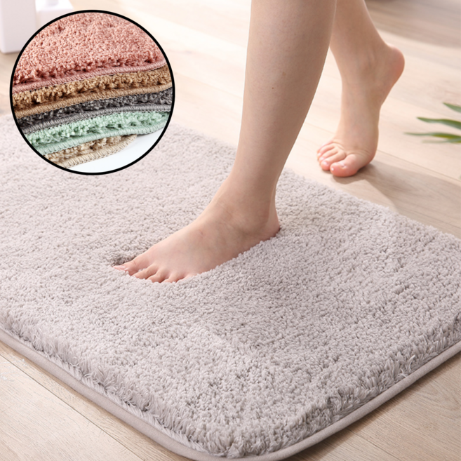 앤드쿨 빨아쓰는 주방 욕실 발매트 푹신푹신 극세사 강력한물흡수, 진회색