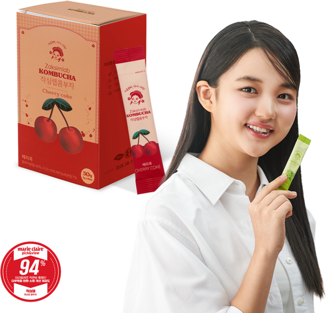 작심랩 콤부차 체리콕맛, 1박스, 10개입, 5g