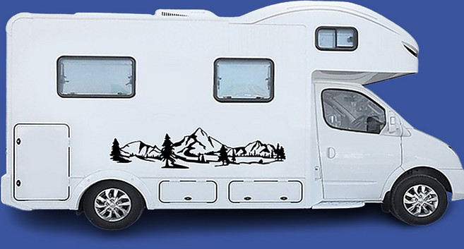 캠핑카 데칼 스티커 대형 카라반 꾸미기, 1개