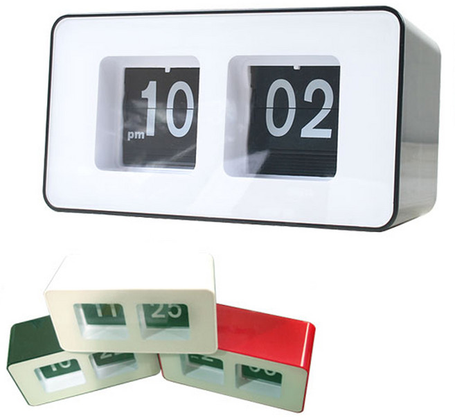 사각무비플립시계 오토플립 무비 플립시계, 블랙